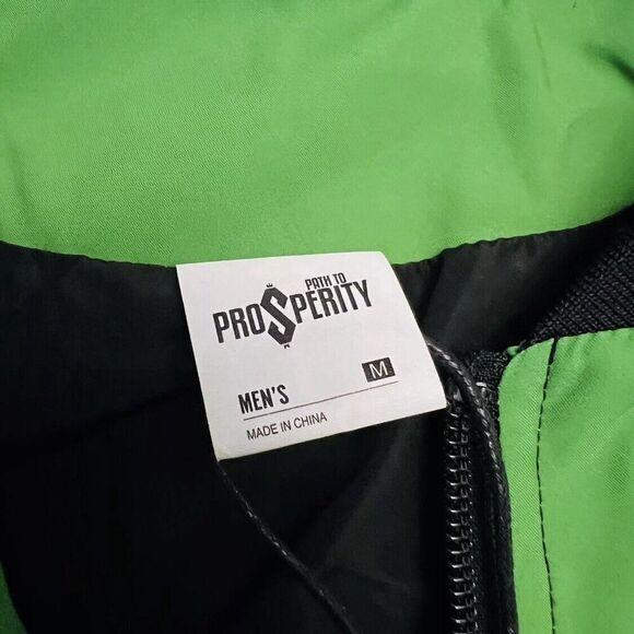 Prosperity Sz M WEALTH CREATOR Pro$Perity Casual Bomber Full Zip Jacket OOAK - Picture 7 of 16